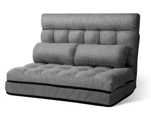 Charcoal Fabric Floor Sofa