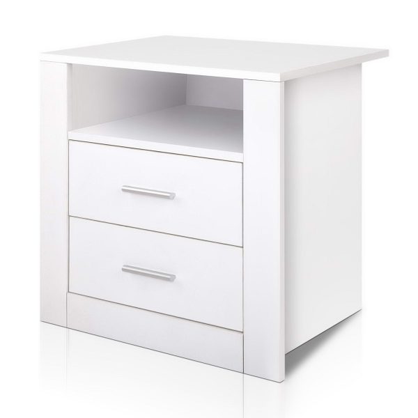 Bedside Storage Cabinet - White