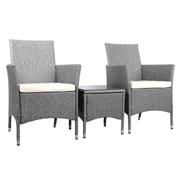 Grey Chair Side Table Set