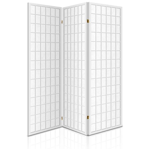 3-Panel Room Divider - White