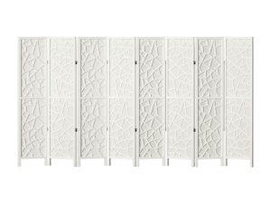 Clover Room Divider 8 Panel White