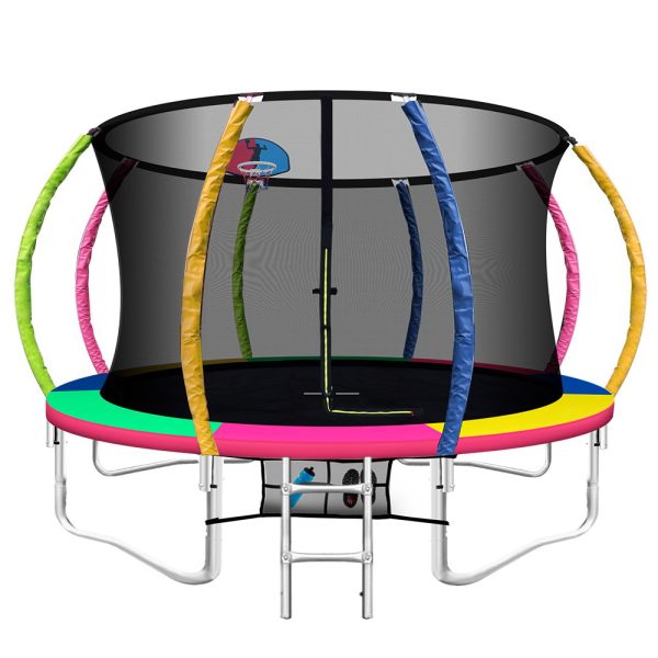 Everfit 12FT Trampoline Round With Basketball Hoop