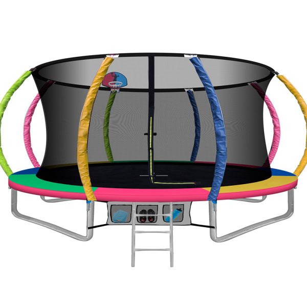 Everfit 14FT Trampoline Round With Basketball Hoop