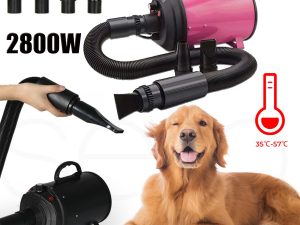 2800W Dog Dryer High Velocity Pet Dog Pet Blow Dryer Adjustable Speed 4 Nozzles