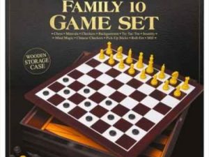 10 Game Set In Cabinet Board Game
