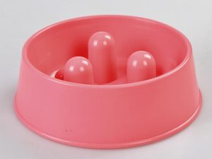 1 x XL Pet Anti Gulp Feeder Bowl Dog Cat Puppy slow food Interactive Dish Pink