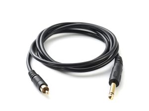1.5M 6.35mm Single Track Male to RCA Male Audio Cable