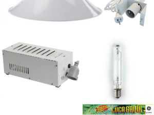 1000w HPS Grow Light Kit with Lucagrow Bulb and 900mm Deep Bowl Reflector