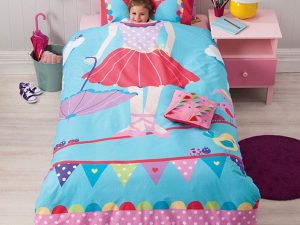 Cubby House Reversible Tabitha Tightrope Quilt Cover Set Double