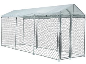 4.5x1.5m Dog Enclosure Pet Playpen Outdoor Wire Cage Puppy Animal Fence with Cover Shade