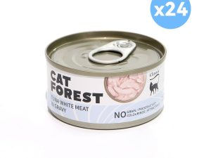 CAT FOREST Classic Tuna White Meat In Gravy Cat Canned Food 85G X 24